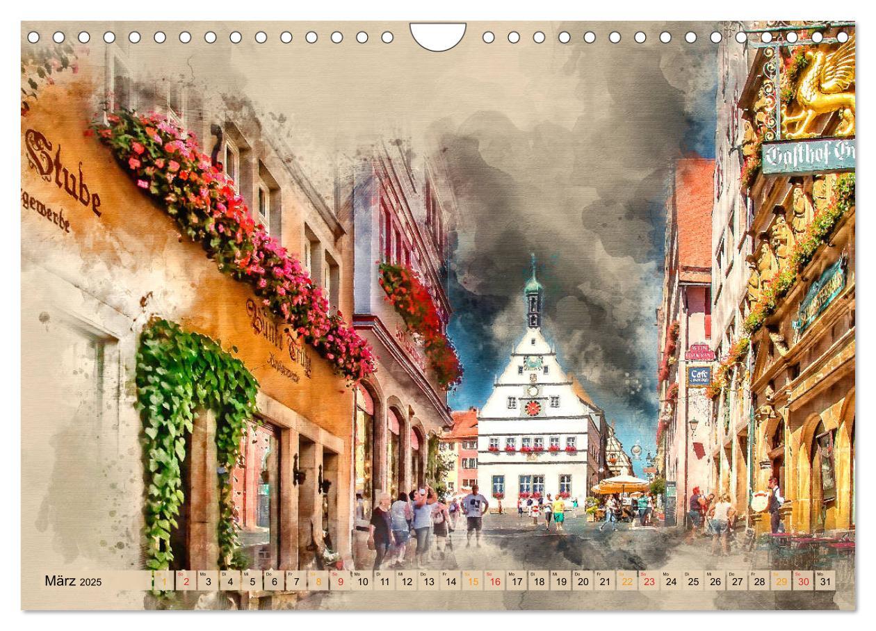 Bild: 9783435410132 | Romantische Städte - Rothenburg ob der Tauber (Wandkalender 2025...