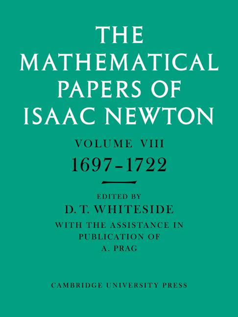 Cover: 9780521045919 | The Mathematical Papers of Isaac Newton | Volume 8 | Isaac Newton