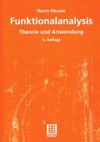 Cover: 9783835100268 | Funktionalanalysis | Theorie und Anwendung | Harro Heuser | Buch | ii