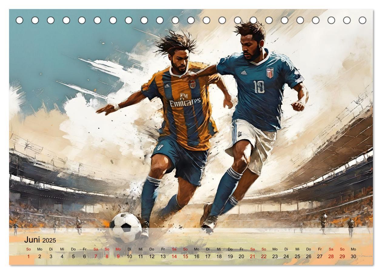 Bild: 9783457178904 | Fußball - Finale (Tischkalender 2025 DIN A5 quer), CALVENDO...