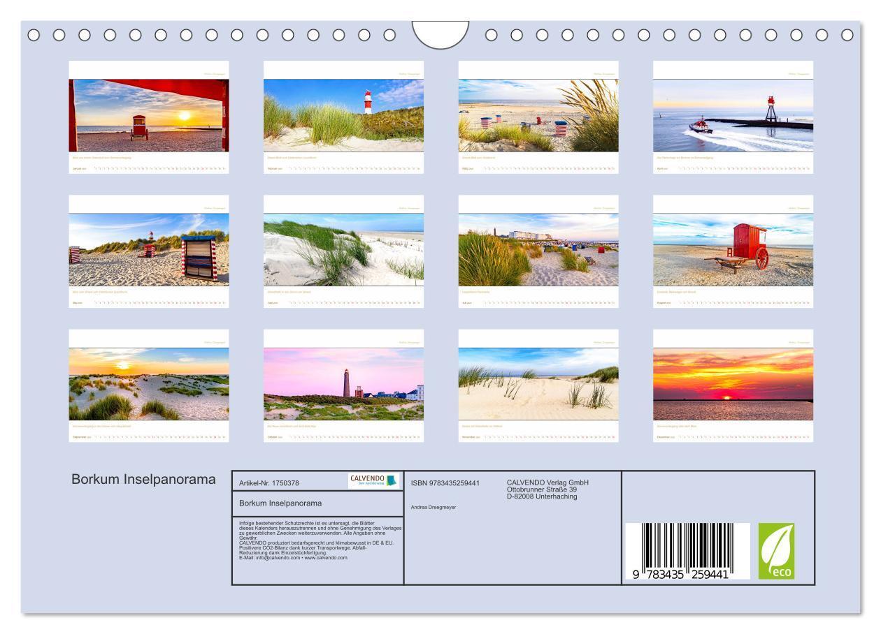 Bild: 9783435259441 | Borkum Inselpanorama (Wandkalender 2025 DIN A4 quer), CALVENDO...