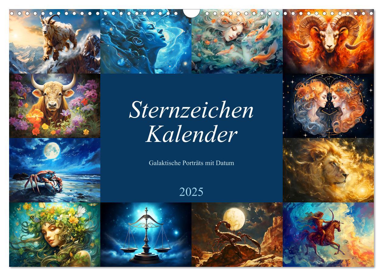 Cover: 9783383765308 | Sternzeichen-Kalender - Galaktische Porträts mit Datum...