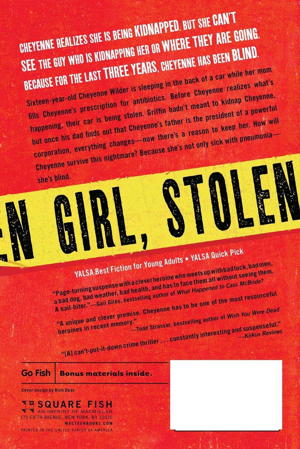 Rückseite: 9780312674755 | Girl, Stolen | April Henry | Taschenbuch | Kartoniert / Broschiert