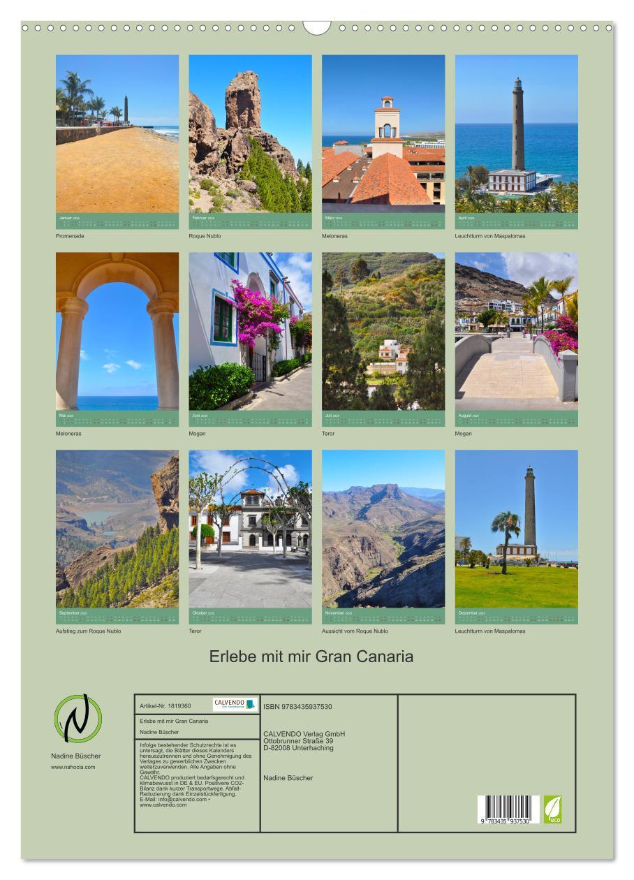 Bild: 9783435937530 | Erlebe mit mir Gran Canaria (Wandkalender 2025 DIN A2 hoch),...