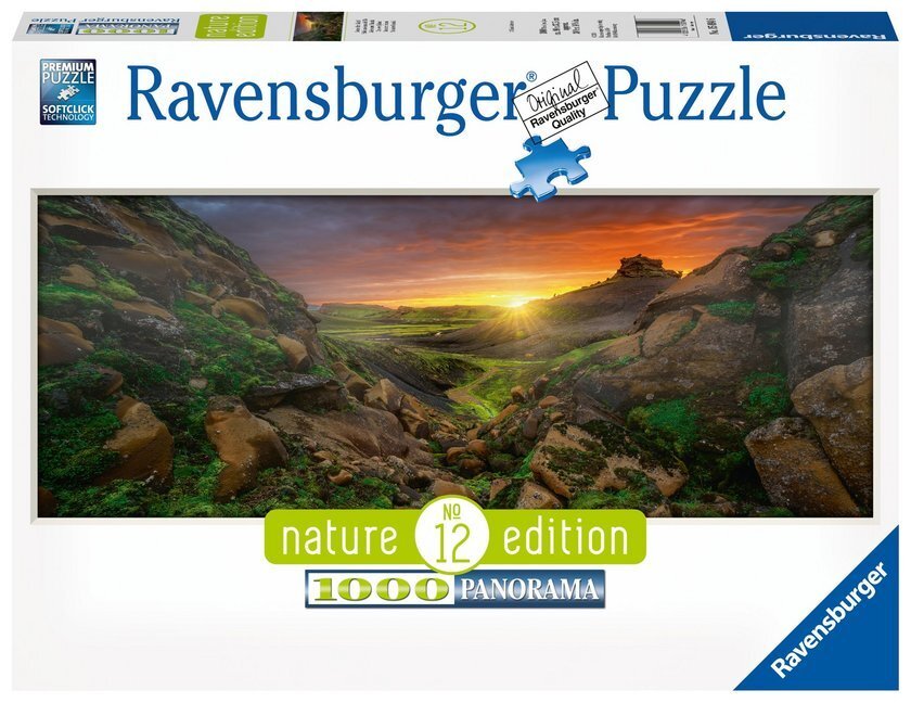 Cover: 4005556150946 | Sonne über Island (Puzzle) | Panorama-Puzzle | Spiel | In Spielebox