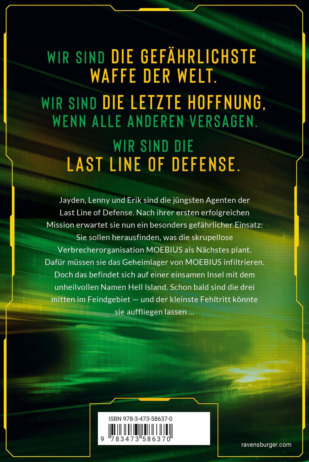 Rückseite: 9783473586370 | Last Line of Defense, Band 2: Die Bedrohung. Action-Thriller von...