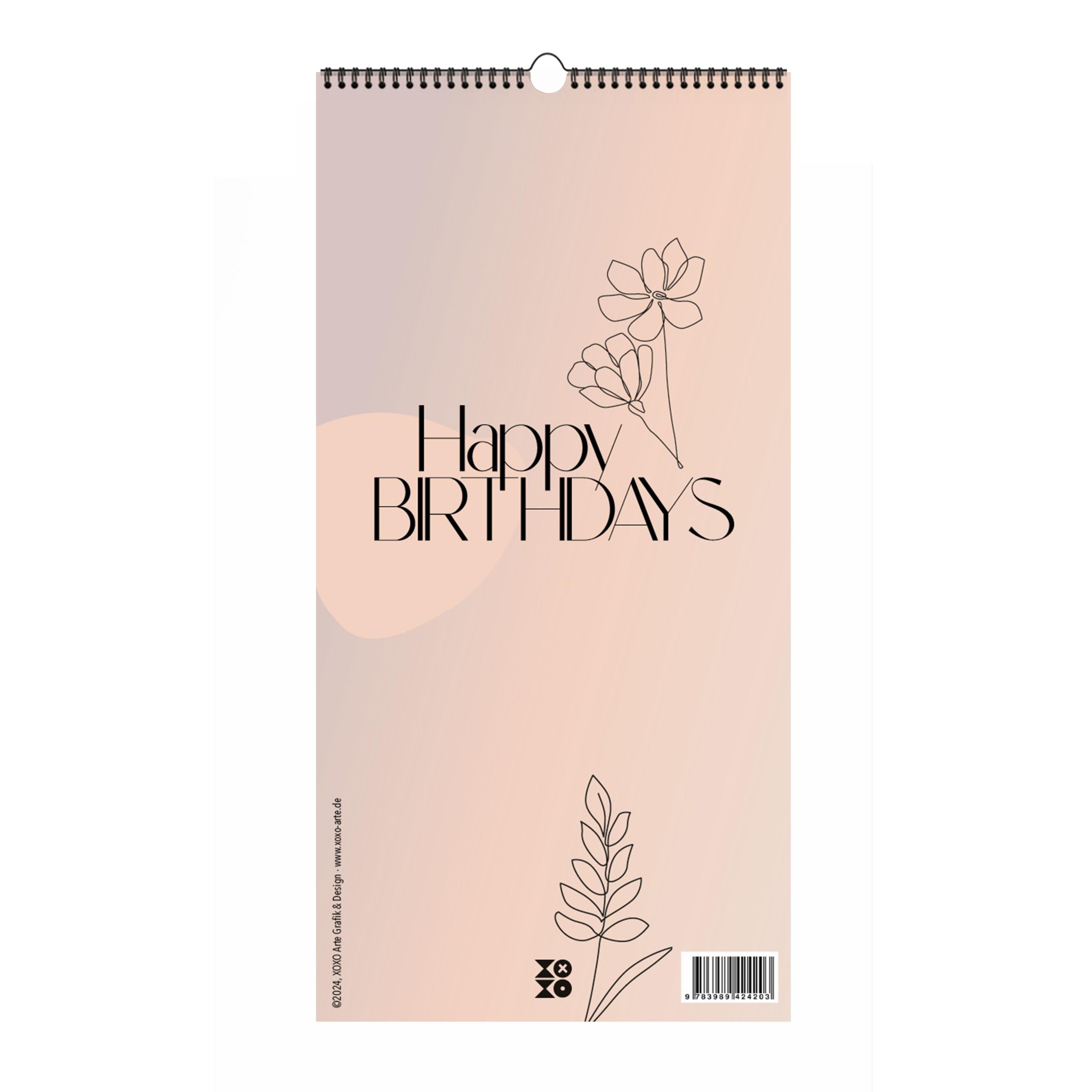 Cover: 9783989424203 | Immerwährender Geburtstagskalender "Happy Birthdays" ohne...