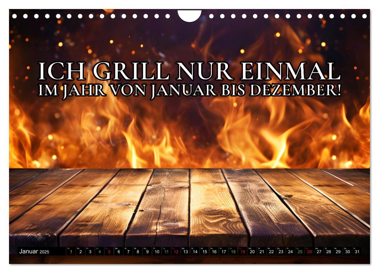 Bild: 9783383763984 | B wie BBQ Impressionen mit Sprüchen (Wandkalender 2025 DIN A4...