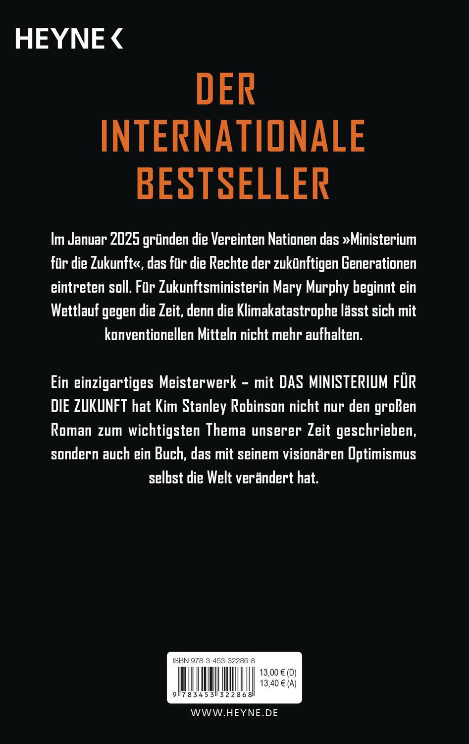 Bild: 9783453322868 | Das Ministerium für die Zukunft | Roman | Kim Stanley Robinson | Buch