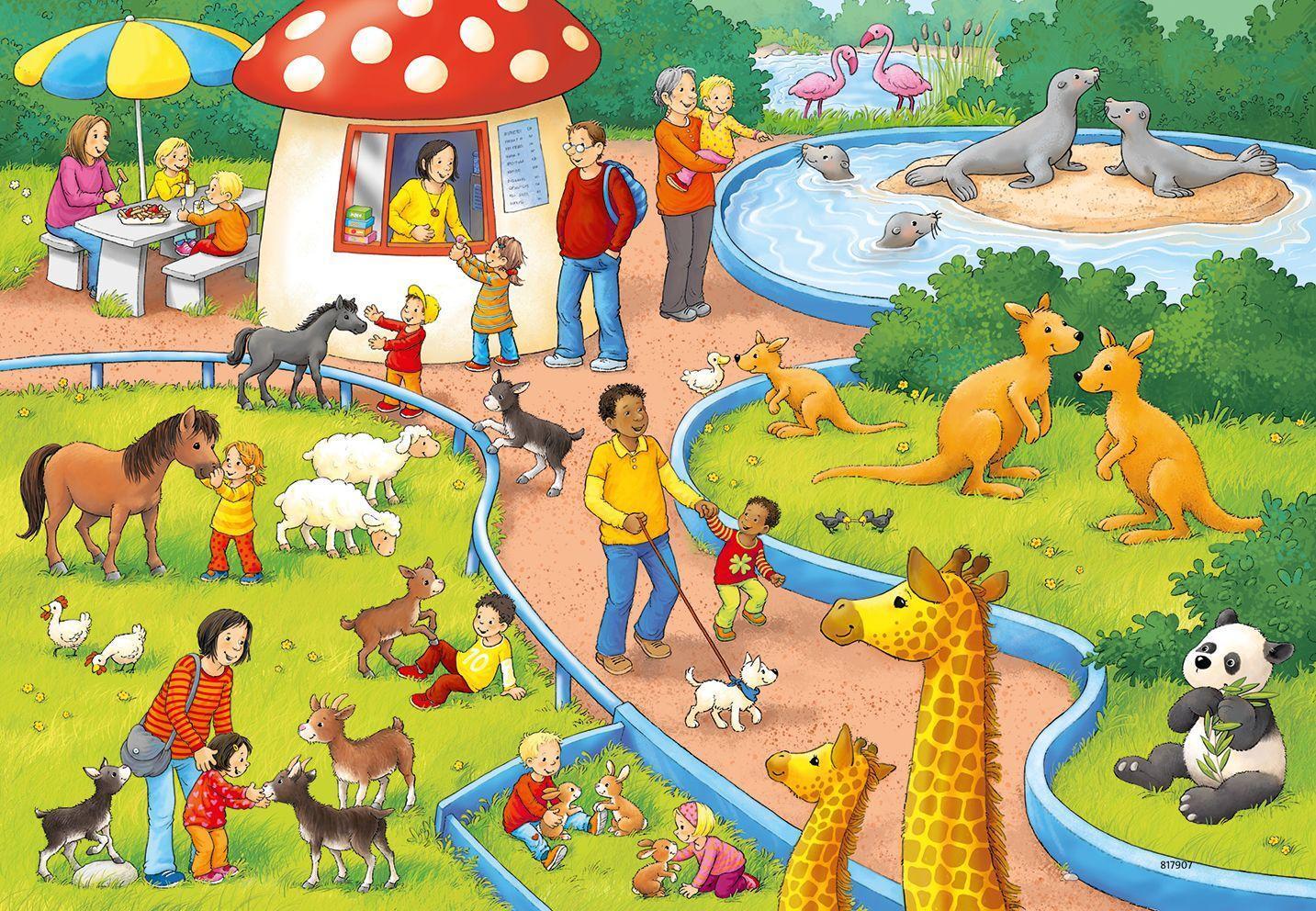 Bild: 4005556078134 | Ein Tag im Zoo. Kinderpuzzle 2 x 24 Teile | Spiel | Deutsch | 2017