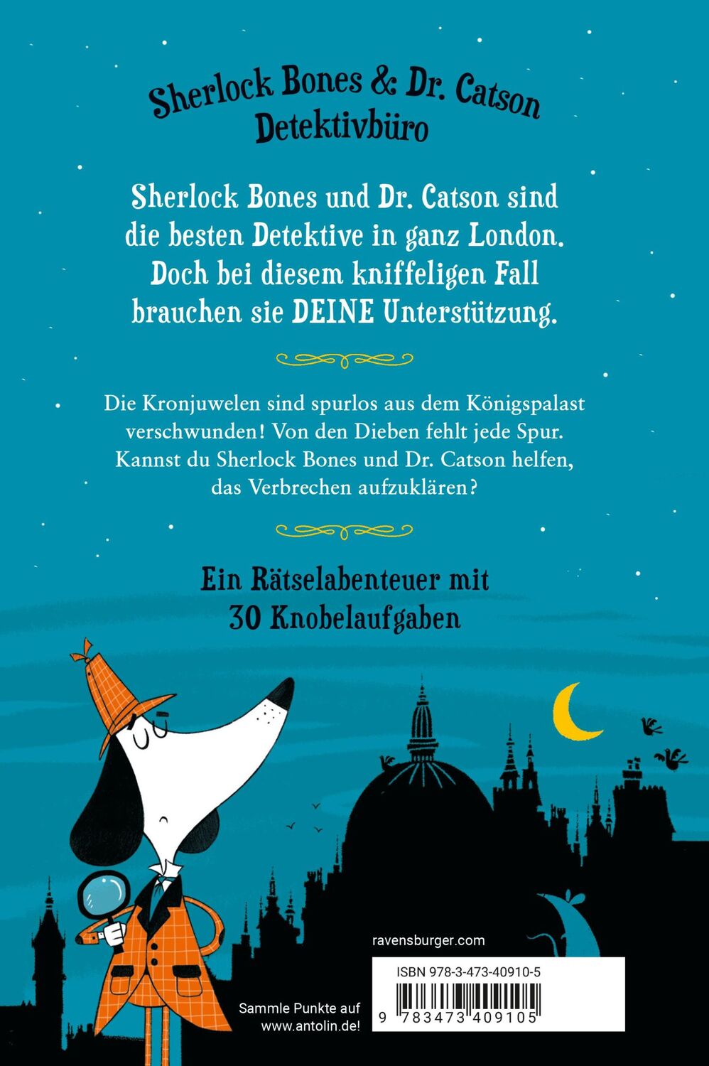 Rückseite: 9783473409105 | Meisterdetektiv Sherlock Bones. Spannender Rätselkrimi zum...