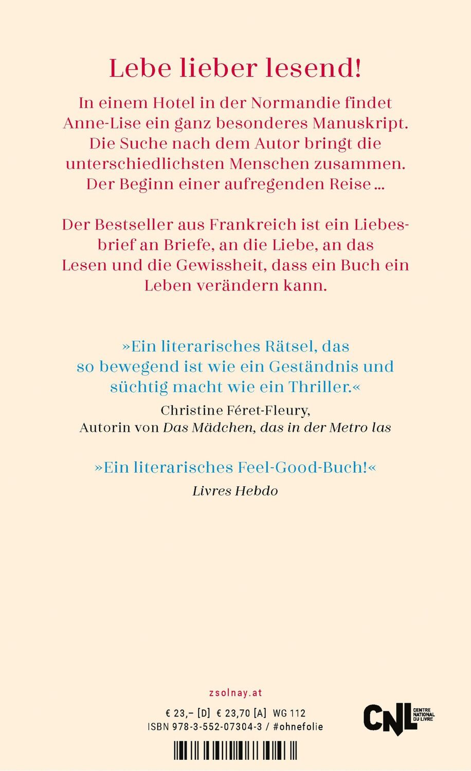 Bild: 9783552073043 | Das Glück auf der letzten Seite | Roman | Cathy Bonidan | Buch | 2022