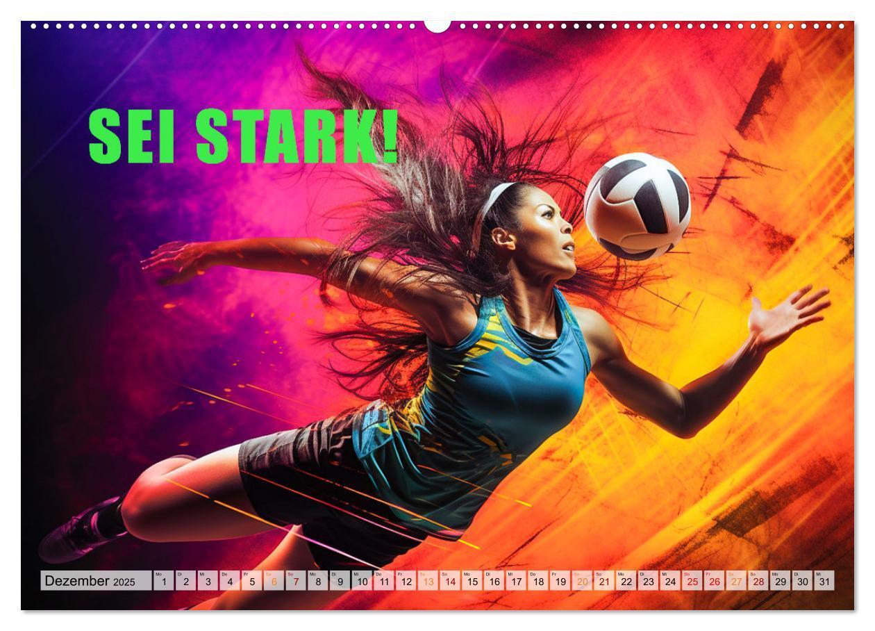 Bild: 9783383862816 | Volleyball und Motivation (Wandkalender 2025 DIN A2 quer), CALVENDO...