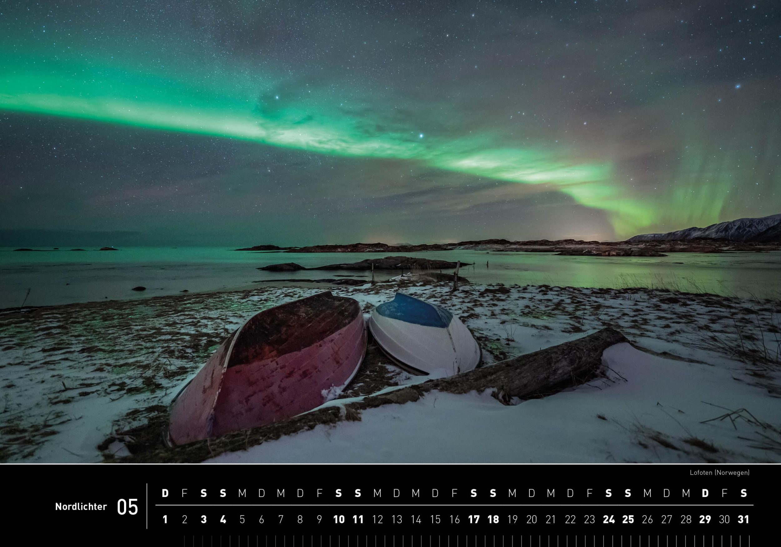 Bild: 9783968555249 | 360° Nordlichter Premiumkalender 2025 | Robert Haasmann | Kalender