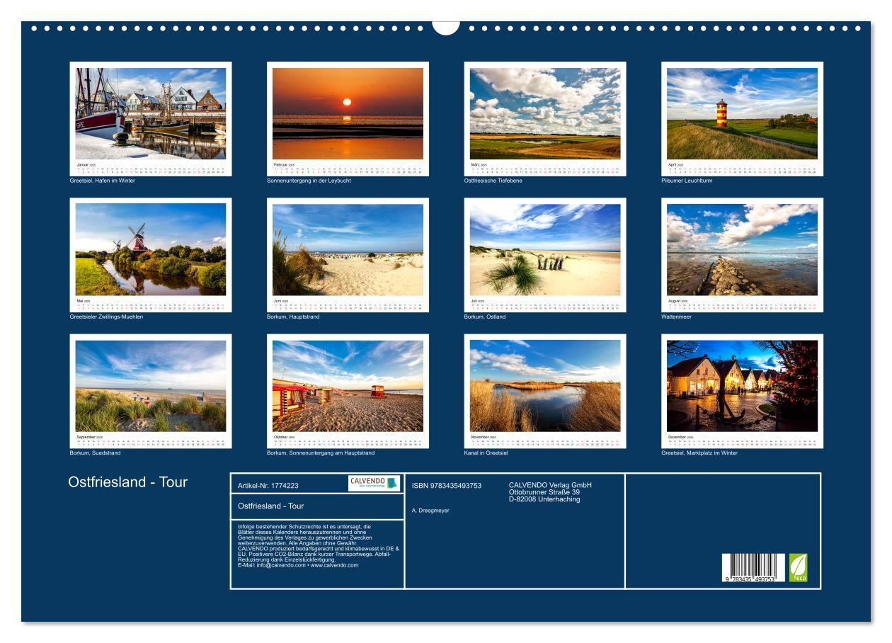 Bild: 9783435493753 | Ostfriesland - Tour (Wandkalender 2025 DIN A2 quer), CALVENDO...