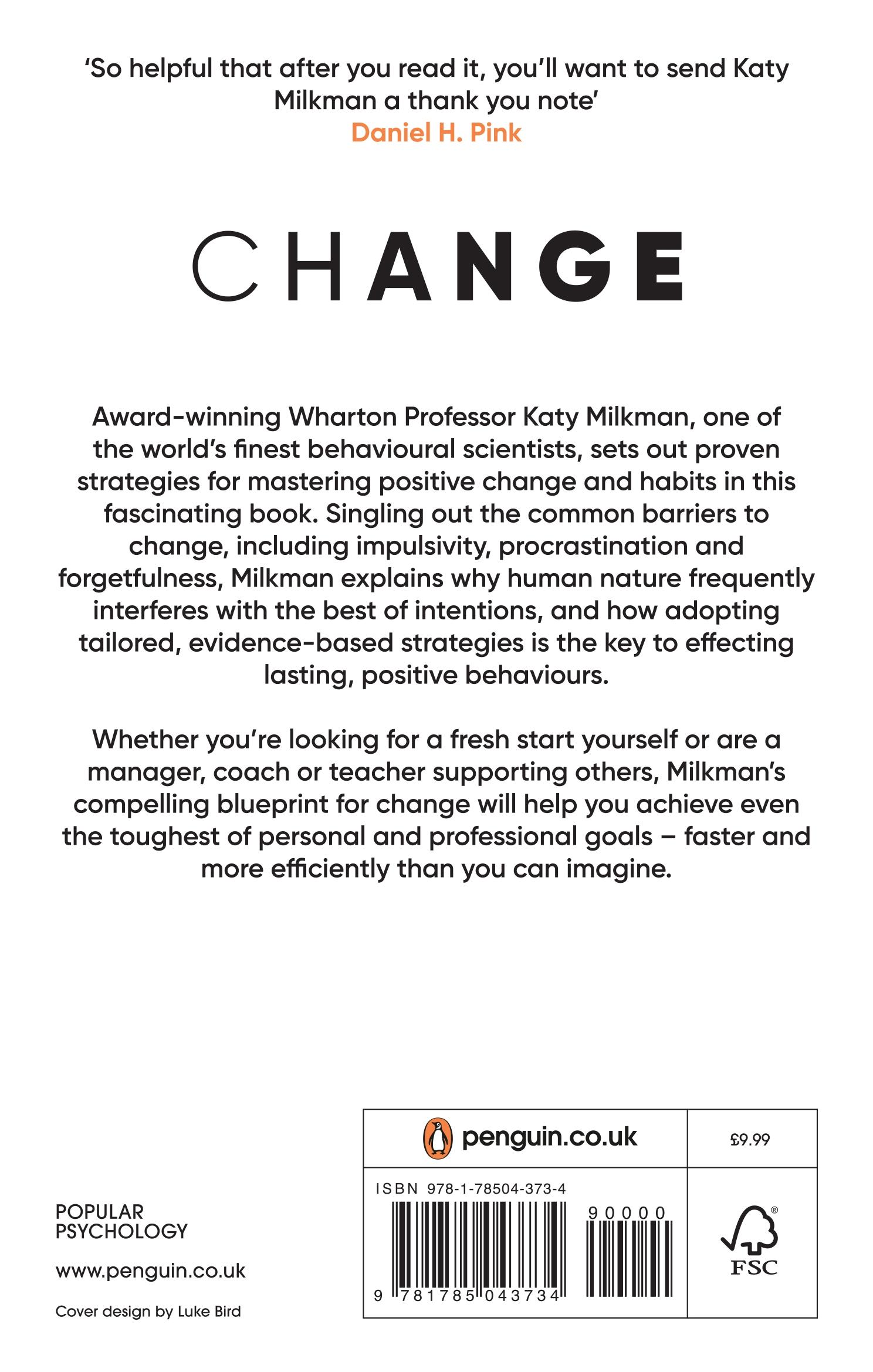 Rückseite: 9781785043734 | How to Change | Katy Milkman | Taschenbuch | Kartoniert / Broschiert