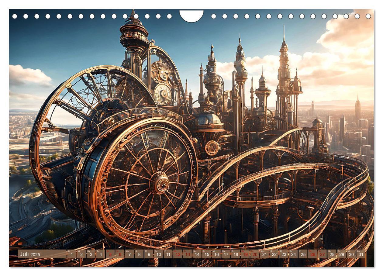 Bild: 9783383826726 | Steampunk Maschinenwelt (Wandkalender 2025 DIN A4 quer), CALVENDO...