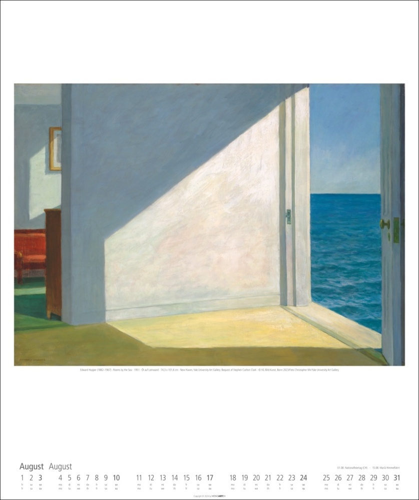 Bild: 9783839900154 | Edward Hopper Kalender 2025 | Edward Hopper | Kalender | Spiralbindung