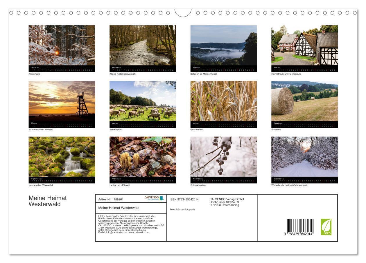 Bild: 9783435642014 | Meine Heimat Westerwald (Wandkalender 2025 DIN A3 quer), CALVENDO...