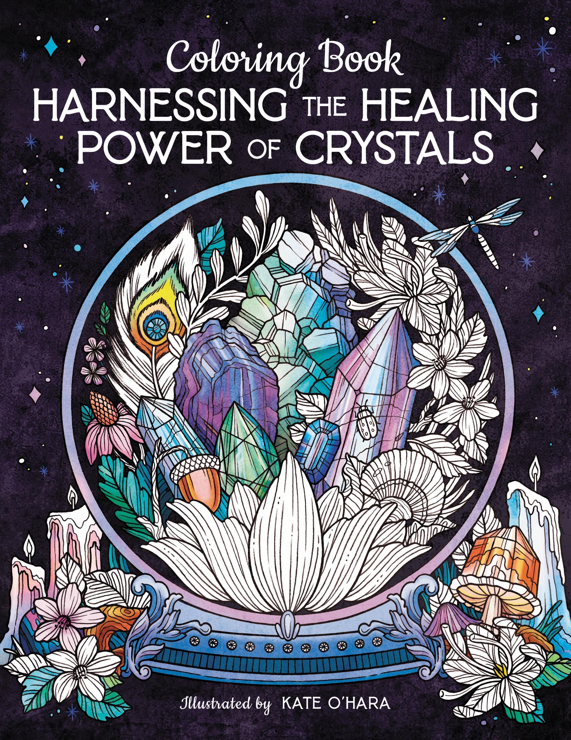 Cover: 9780063305816 | Harnessing the Healing Power of Crystals Coloring Book | Kate O'Hara