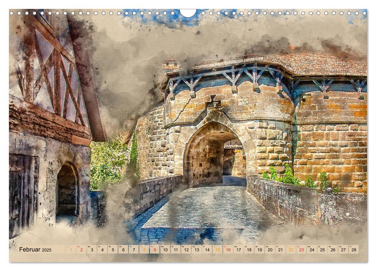 Bild: 9783435409778 | Romantische Städte - Rothenburg ob der Tauber (Wandkalender 2025...