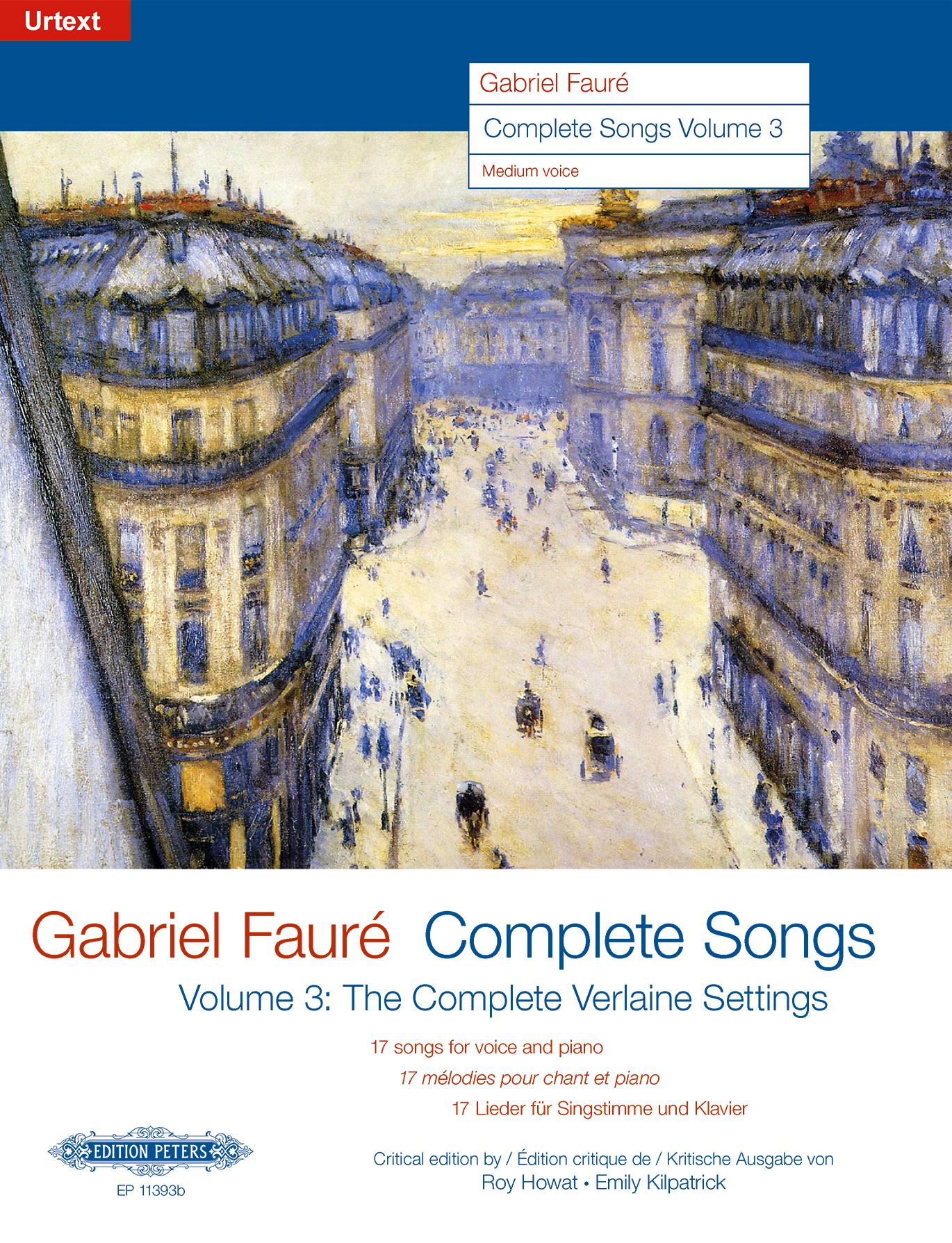 Cover: 9790014117634 | Complete Songs (Medium Voice) | The Complete Verlaine Settings, Urtext