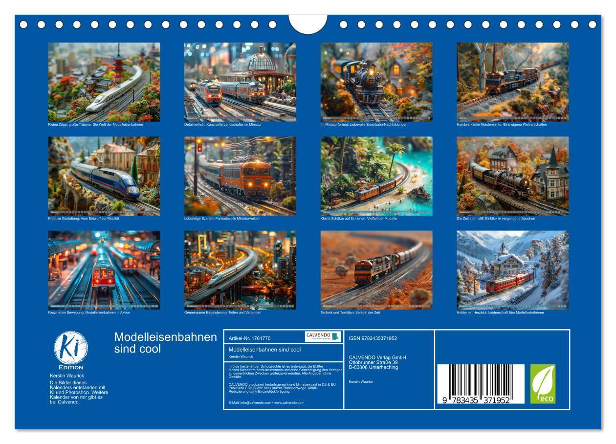 Bild: 9783435371952 | Modelleisenbahnen sind cool (Wandkalender 2025 DIN A4 quer),...