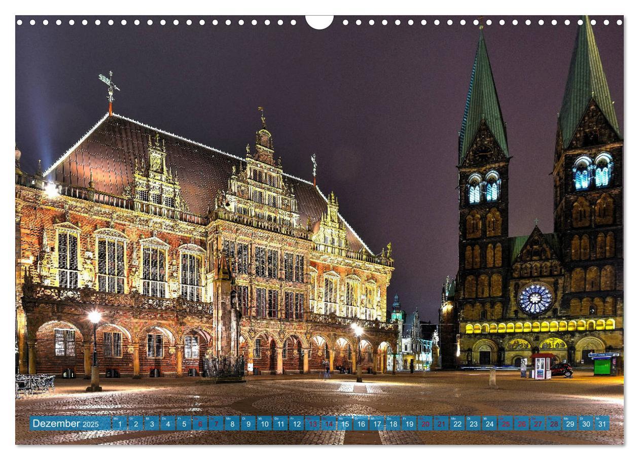 Bild: 9783435301966 | Kalender Hansestadt Bremen a. d. Weser, 2025 (Wandkalender 2025 DIN...