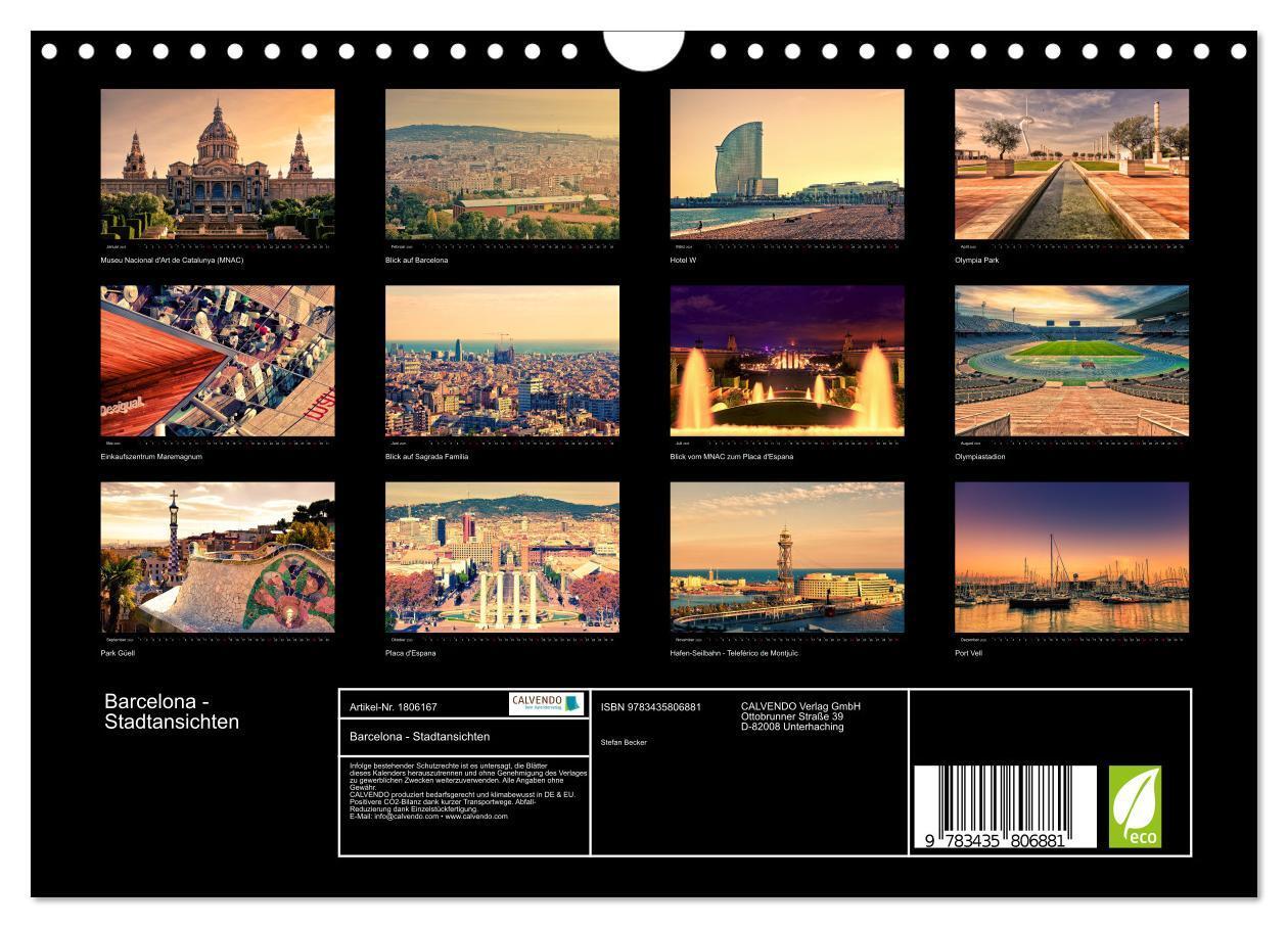 Bild: 9783435806881 | Barcelona - Stadtansichten (Wandkalender 2025 DIN A4 quer),...