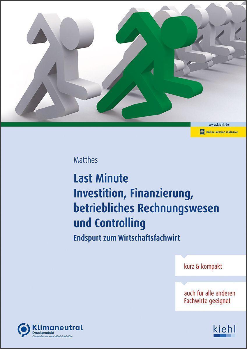 Cover: 9783470108810 | Last Minute Investition, Finanzierung, betriebliches Rechnungswesen...