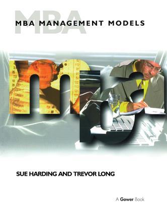 Cover: 9780566081378 | MBA Management Models | Sue Harding | Taschenbuch | Englisch | 1998