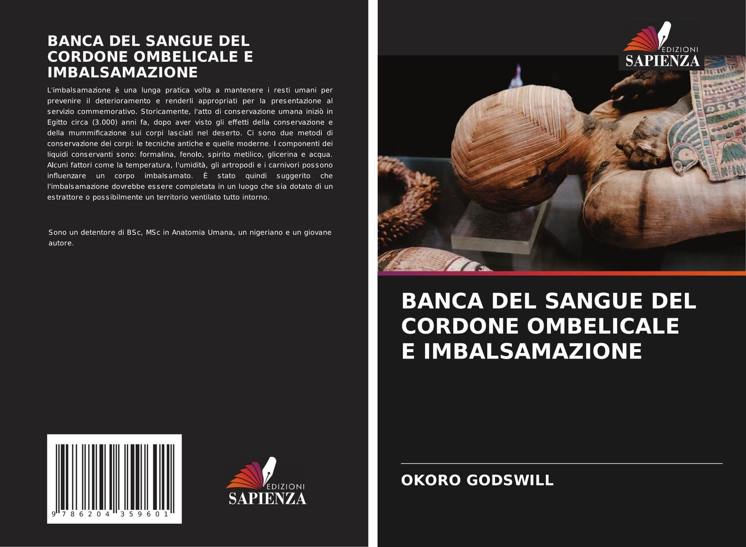 Cover: 9786204359601 | BANCA DEL SANGUE DEL CORDONE OMBELICALE E IMBALSAMAZIONE | Godswill