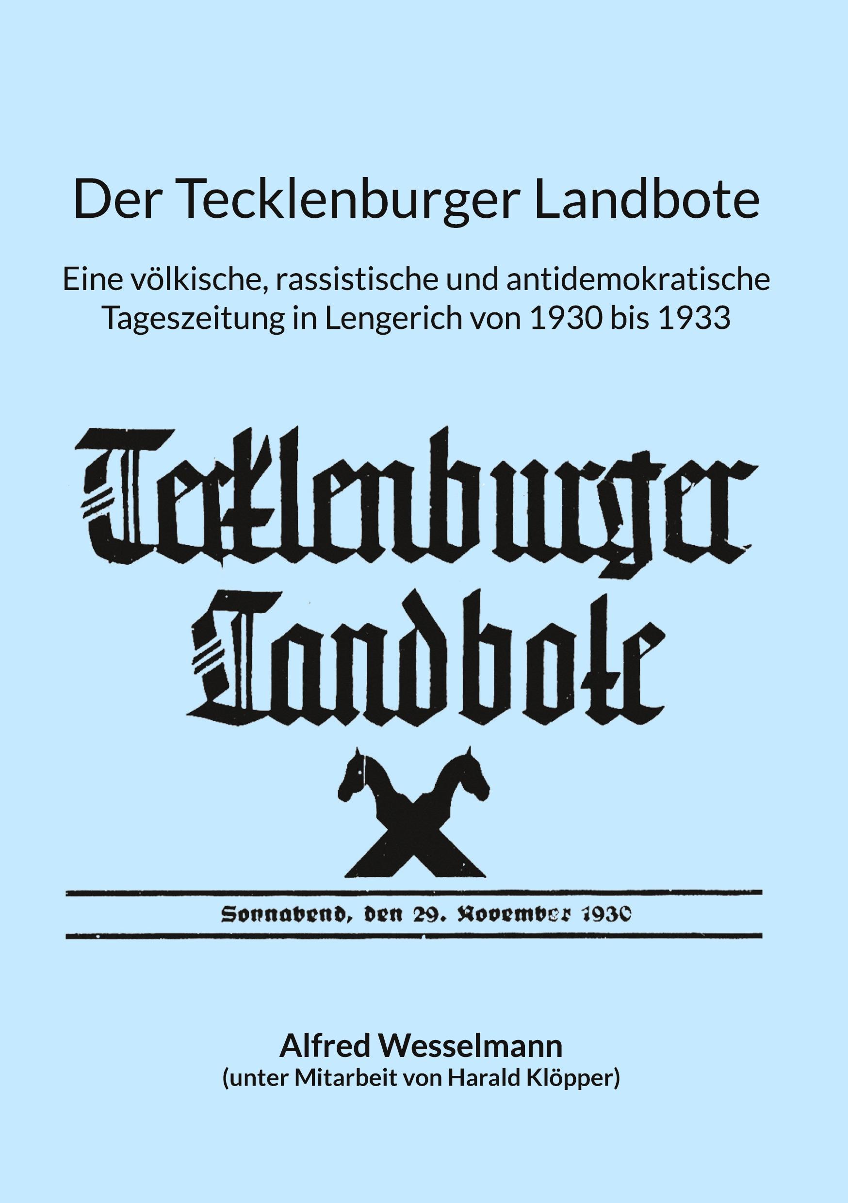 Cover: 9783759777768 | Der Tecklenburger Landbote | Alfred Wesselmann | Buch | 132 S. | 2024