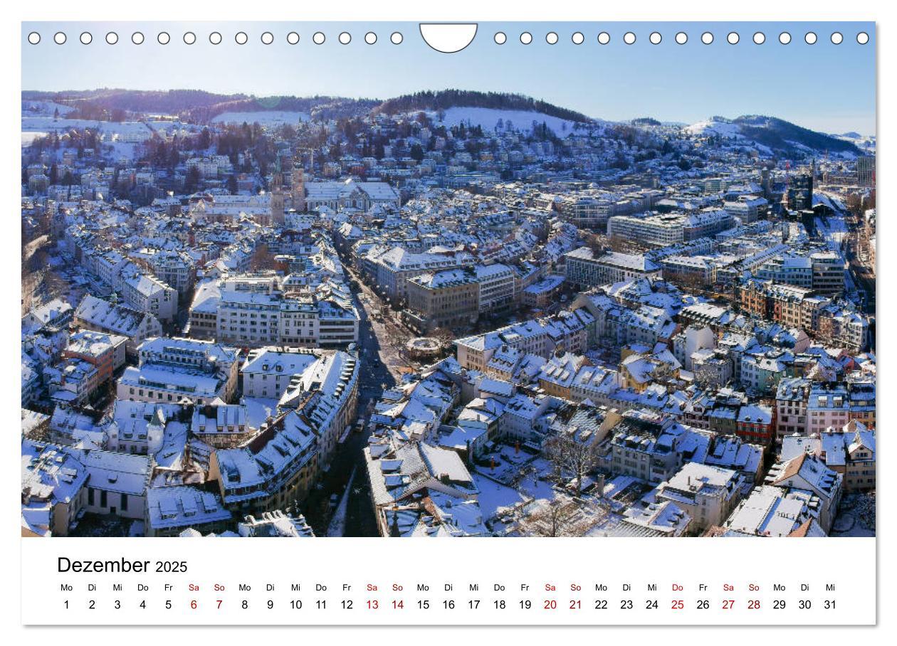 Bild: 9783435120826 | Luftbildkalender St. Gallen 2025 (Wandkalender 2025 DIN A4 quer),...