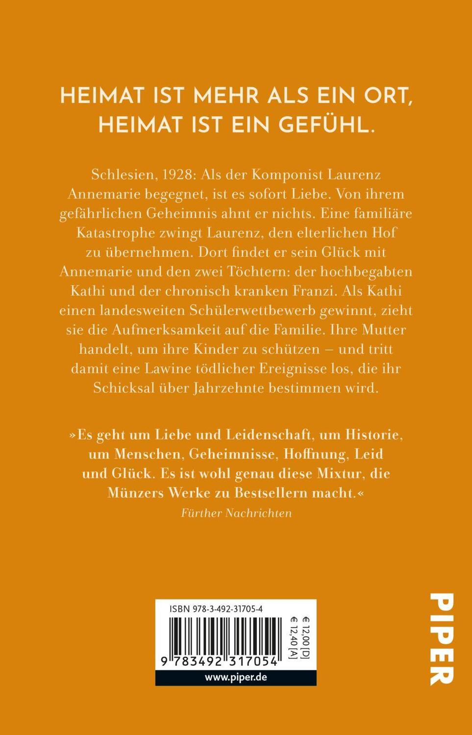 Rückseite: 9783492317054 | Heimat ist ein Sehnsuchtsort | Roman | Hanni Münzer | Taschenbuch