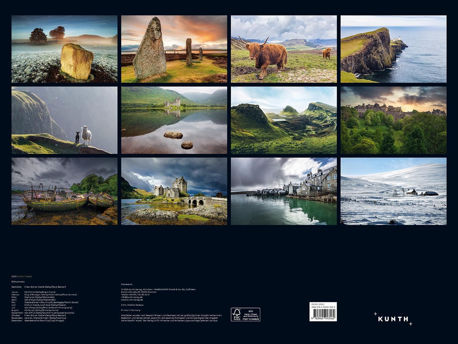 Bild: 9783965913462 | Schottland - KUNTH Wandkalender 2025 | Kalender | 14 S. | Deutsch