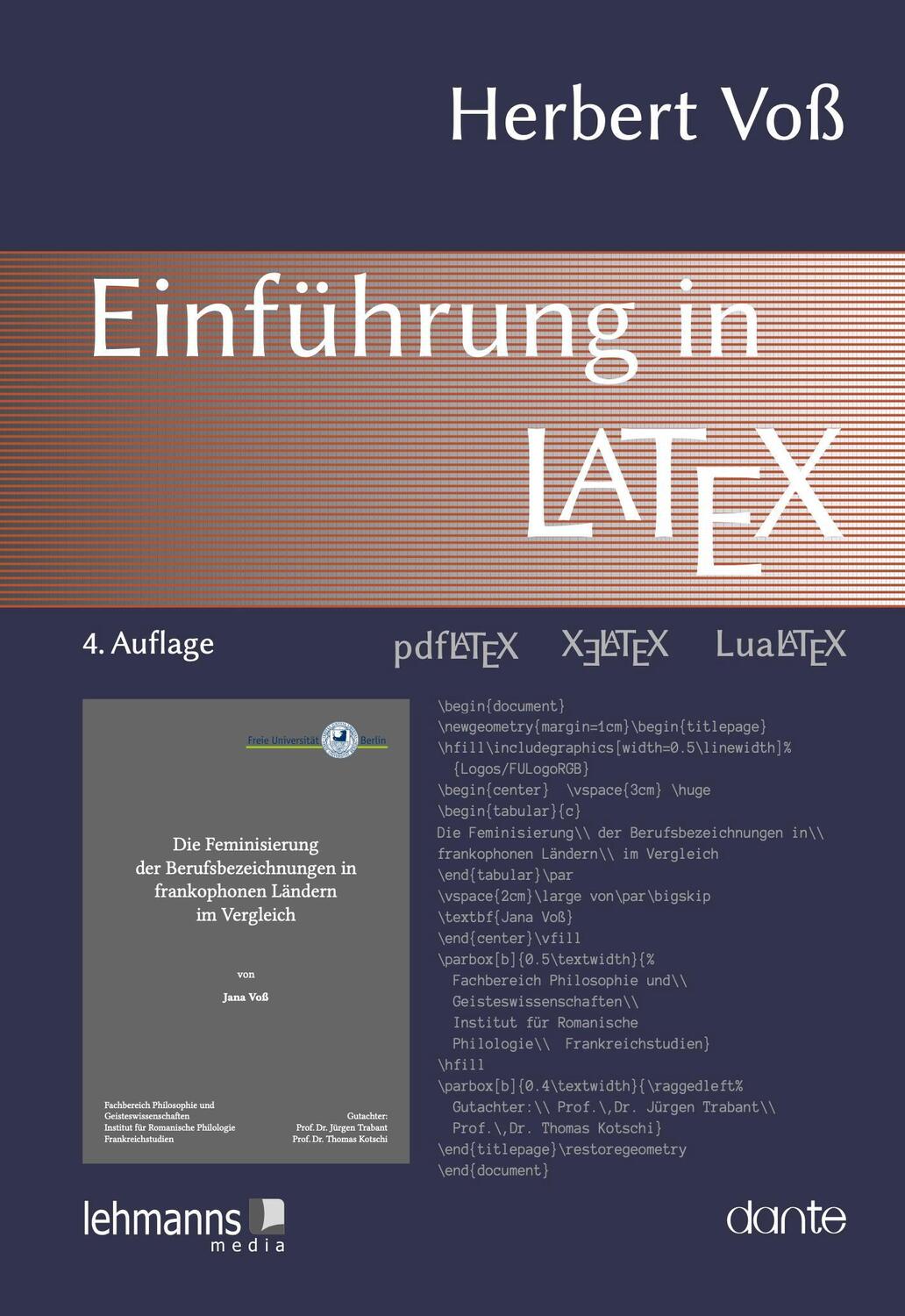 Cover: 9783965432963 | Einführung in LaTeX | Herbert Voß | Taschenbuch | VIII | Deutsch