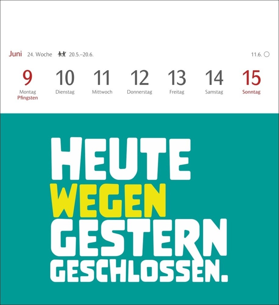 Bild: 9783840034800 | Typo-Sprüche-Kalender Postkartenkalender 2025 - Wochenkalender mit...