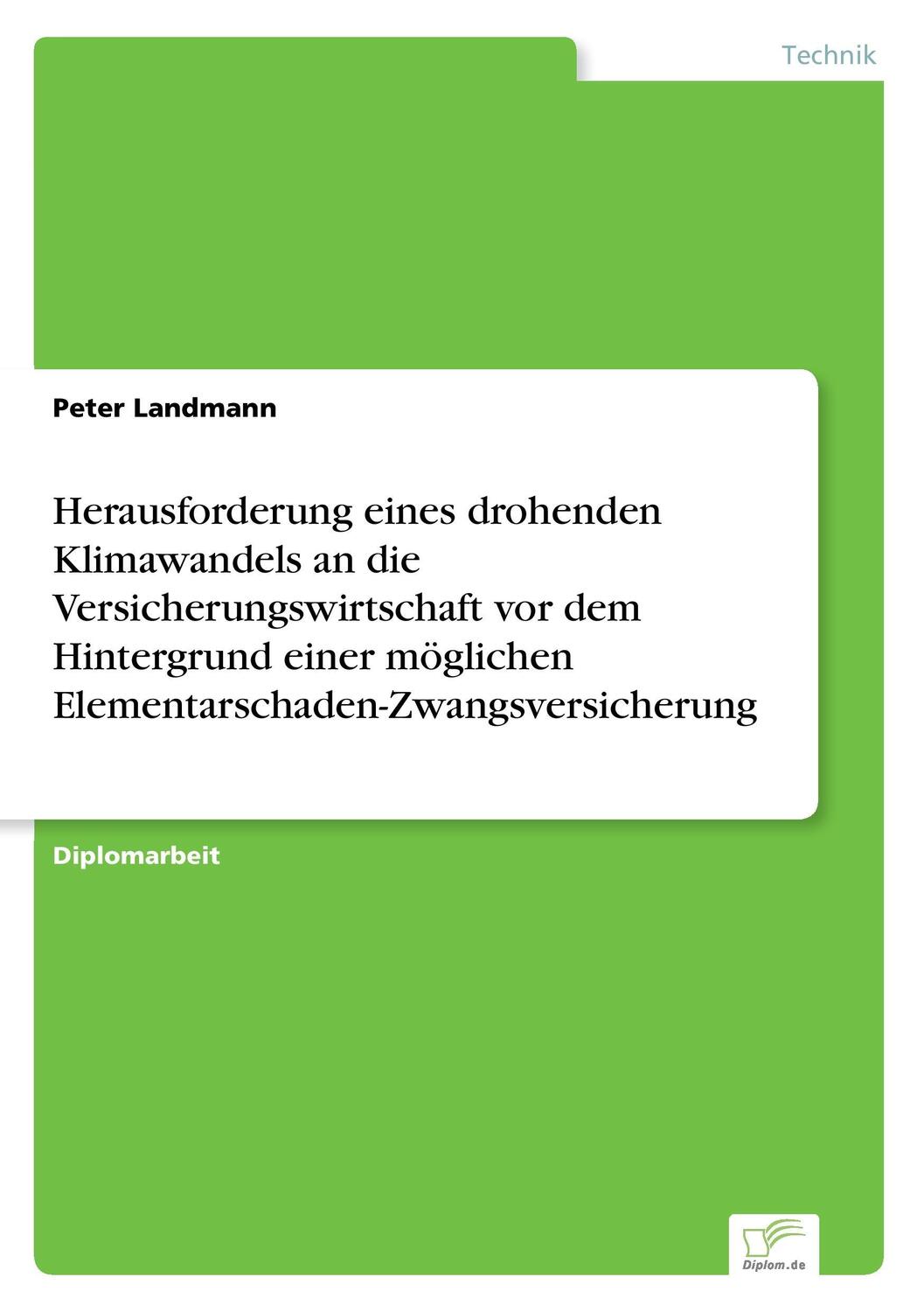 Cover: 9783838683829 | Herausforderung eines drohenden Klimawandels an die...