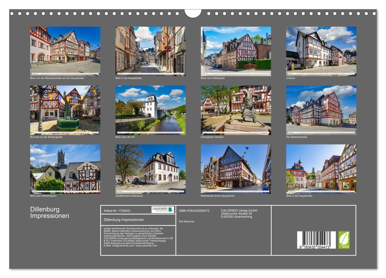 Bild: 9783435054473 | Dillenburg Impressionen (Wandkalender 2025 DIN A3 quer), CALVENDO...