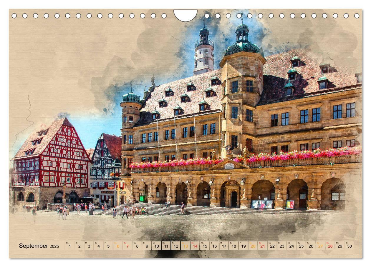 Bild: 9783435410132 | Romantische Städte - Rothenburg ob der Tauber (Wandkalender 2025...