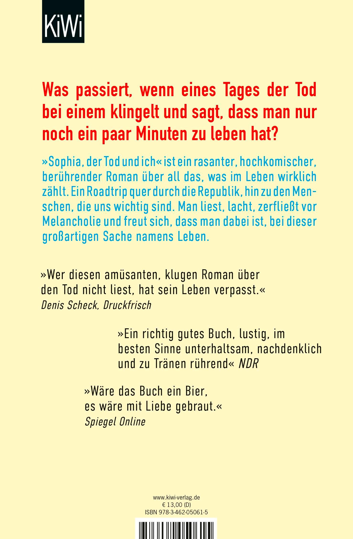 Rückseite: 9783462050615 | Sophia, der Tod und ich | Thees Uhlmann | Taschenbuch | 320 S. | 2017