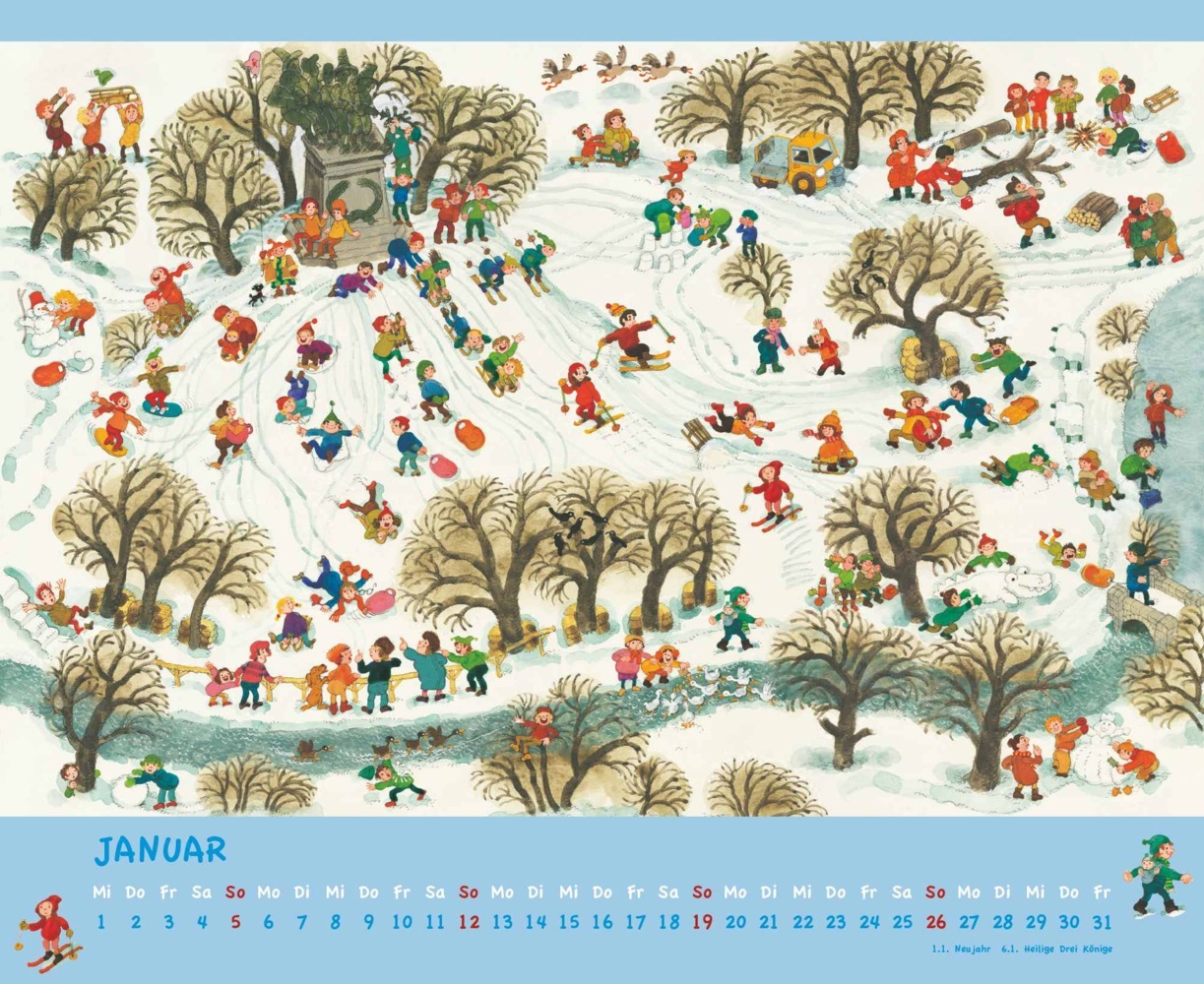 Bild: 4250809653150 | DUMONT - Ali Mitgutsch 2025 Wandkalender, 52x42,5cm, Wimmelbilder...