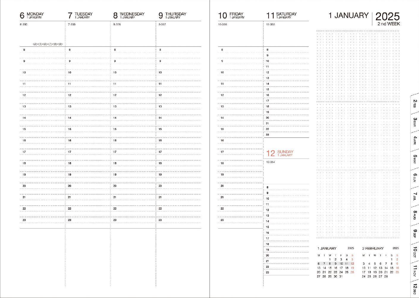 Bild: 4550045128000 | MARK'S 2024/2025 Taschenkalender A5 vertikal, Mountain, Green | Inc