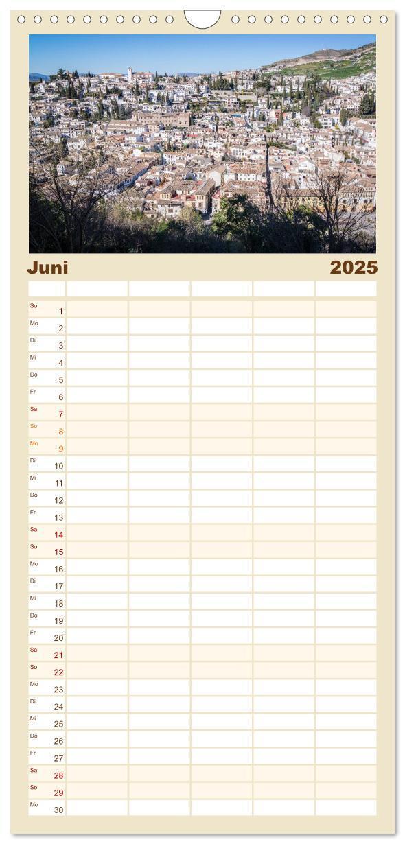 Bild: 9783457113066 | Familienplaner 2025 - Andalusien mit 5 Spalten (Wandkalender, 21 x...