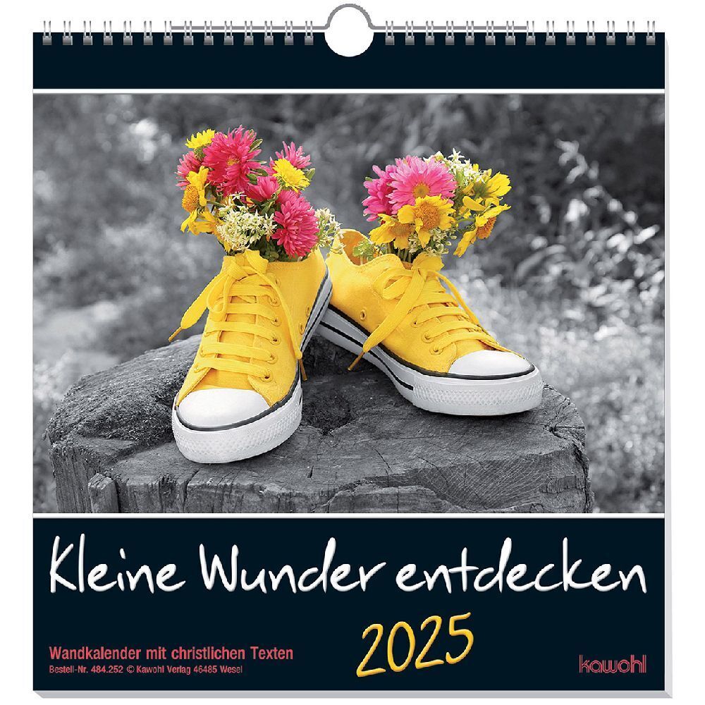 Cover: 9783754825259 | Kleine Wunder entdecken 2025 | Wandkalender mit christlichen Texten