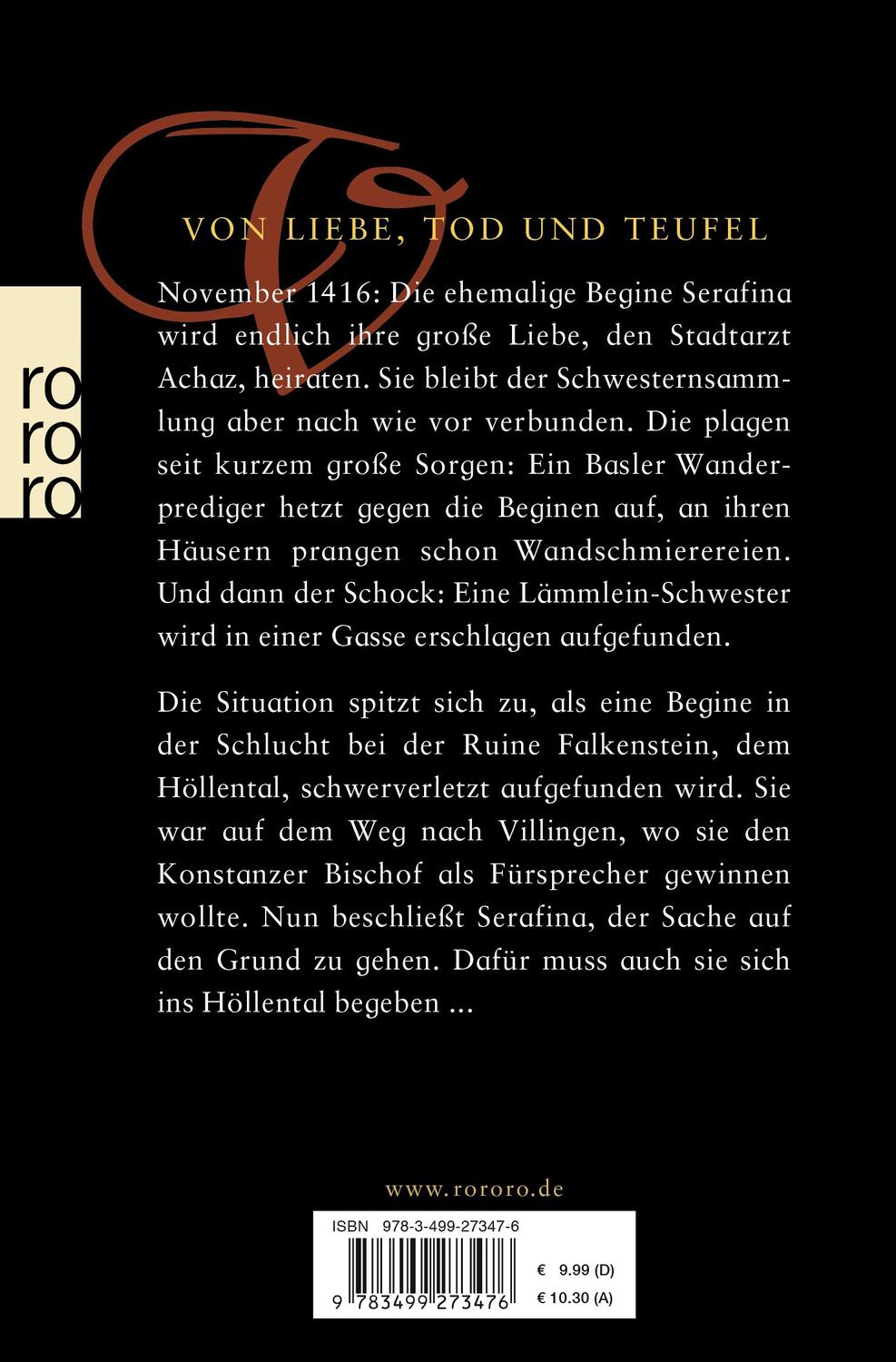 Rückseite: 9783499273476 | Tod im Höllental | Historischer Kriminalroman | Astrid Fritz | Buch