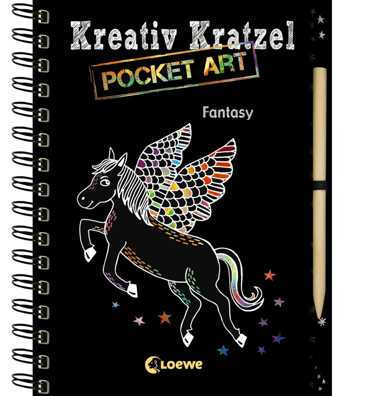 Cover: 9783785586730 | Kreativ-Kratzel Pocket Art: Fantasy | Loewe Kratzel-Welt | Taschenbuch