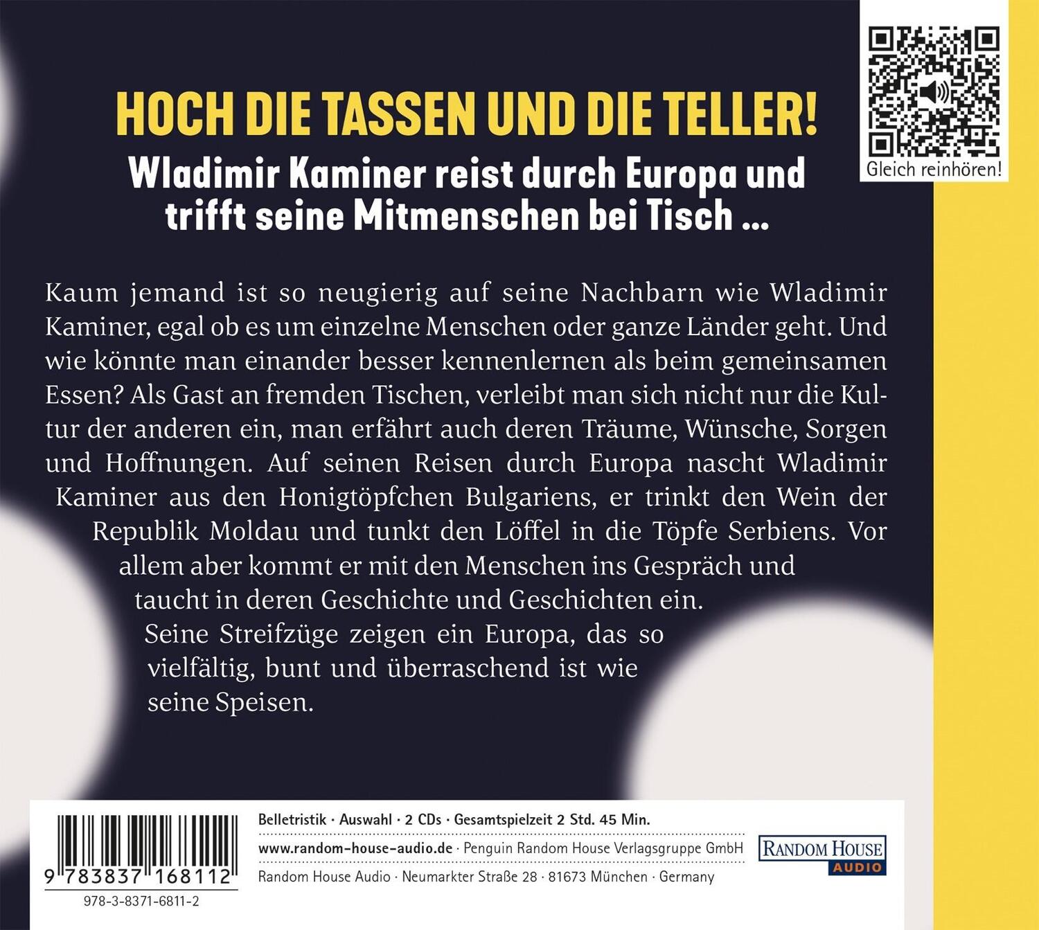 Bild: 9783837168112 | Mahlzeit! Geschichten von Europas Tischen | Wladimir Kaminer | CD