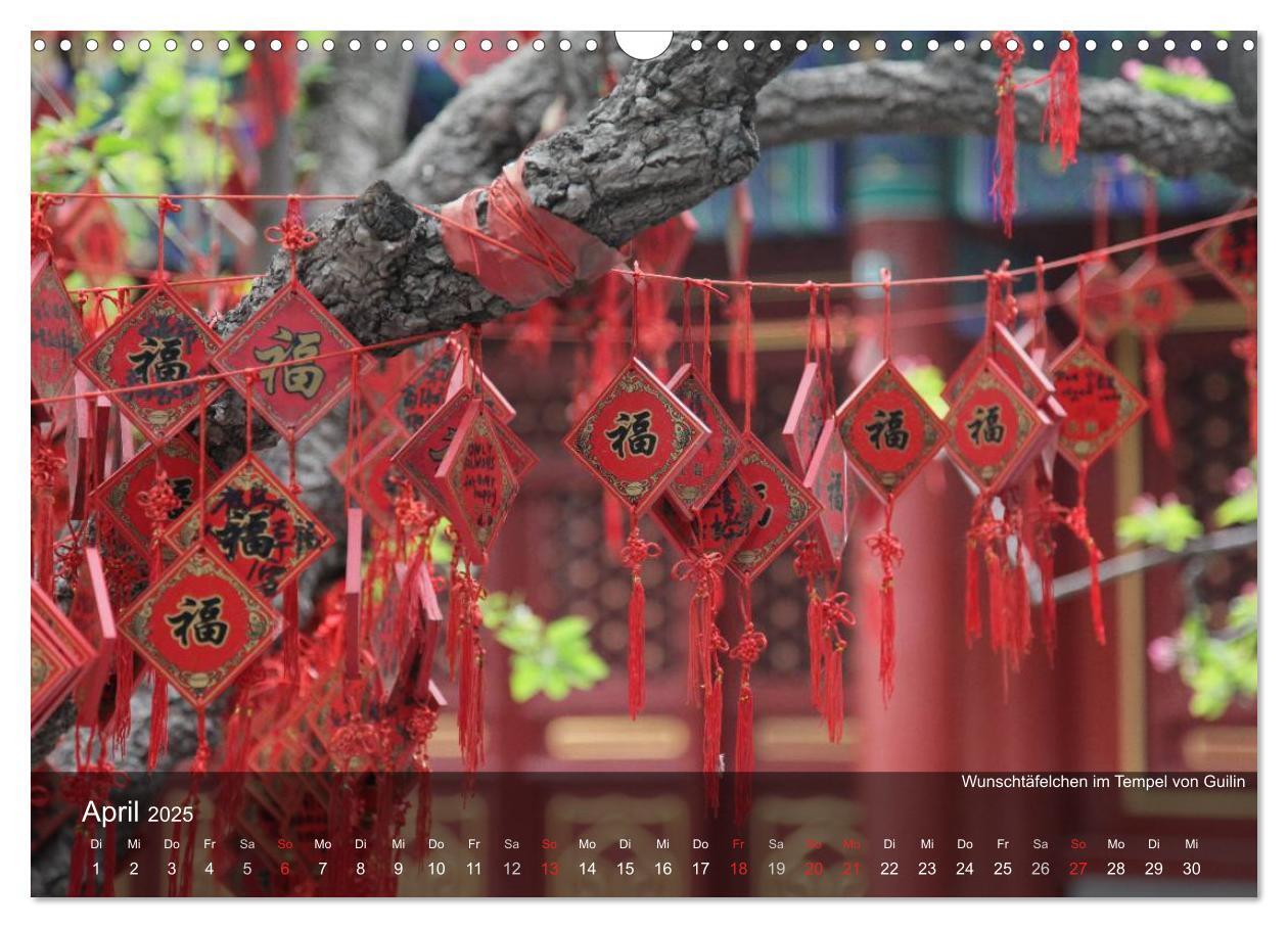 Bild: 9783435720446 | Erlebe China (Wandkalender 2025 DIN A3 quer), CALVENDO Monatskalender